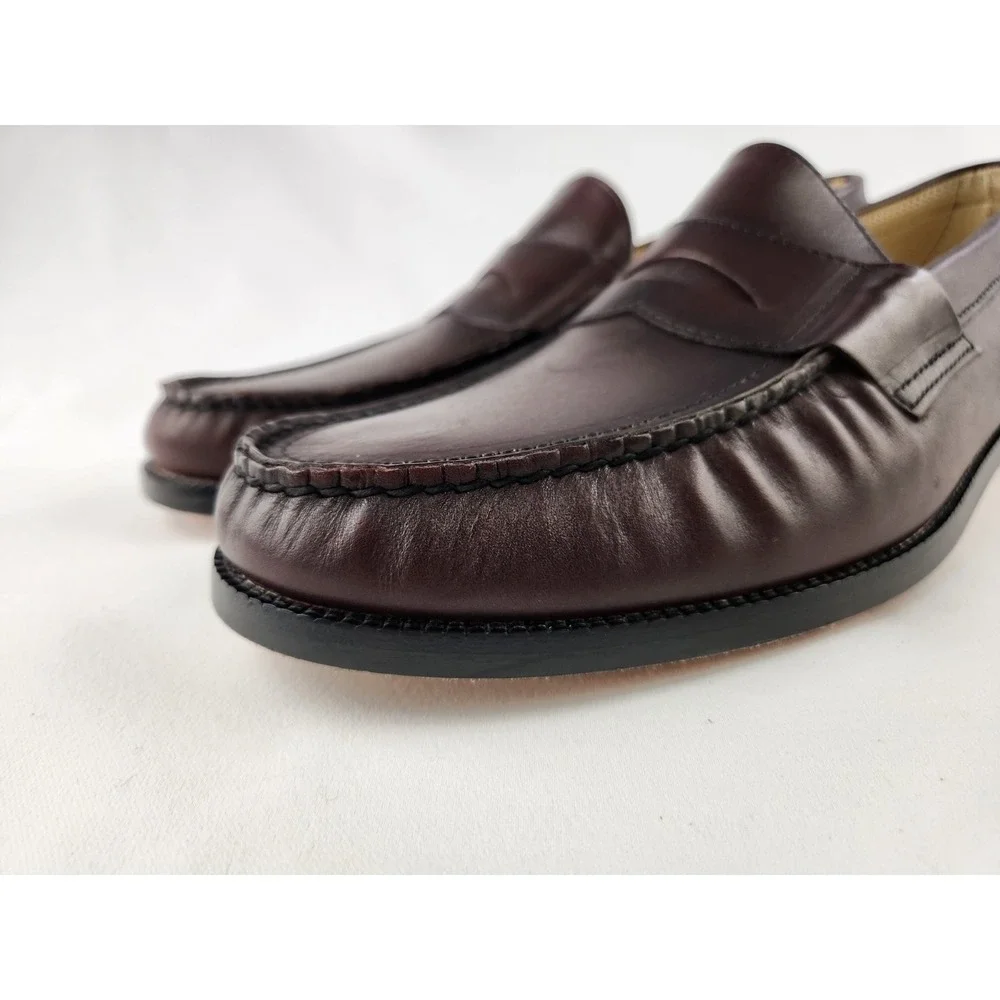 SAS Mens Penny 40 Slip On Loafers Cordovan Leather Dress Shoes Sz 14 M